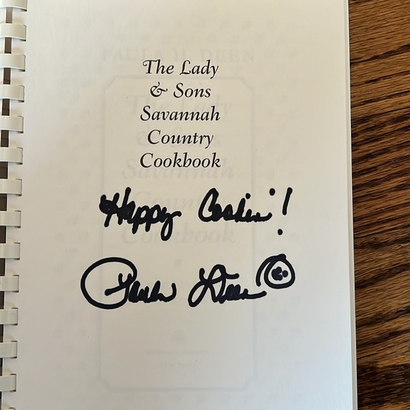 Signed copy of Paula Deen’s cookbook The Lady and Sons from the food network - Picture 2 of 4